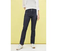 Slim-fit-Jeans CECIL, Damen, Gr. 30, Länge 28, blau (dunkelblau wash), Jeans, 78% Baumwolle, 20% Polyester, 2% Elasthan, gestreift, casual, normal, Jeans, aus Baumwolle mit Stretchanteil (13210114-30)