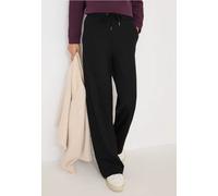 Cecil Damen Straight Leg Jersey-Hose in Schwarz, Gr: XL