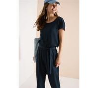 Cecil Damen Straight Leg Jumpsuit mit Struktur in Blau, Gr: L