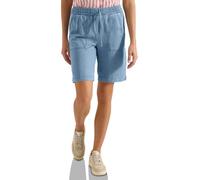 Cecil Damen Straight Leg Shorts im Washed-Look in Blau, Gr: XXL