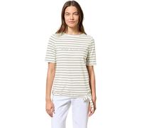 CECIL Damen B322945 Streifenshirt mit Wording, Vanilla White, XS