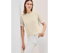 Cecil Damen Strick-Look Glitzer T-Shirt in Beige, Gr: XXL