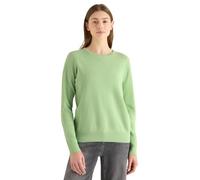 Cecil Strickpullover Damen – 100% Baumwolle, Rundhals, Comfort Fit – L (42) bamboo grün