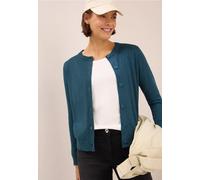 CECIL Damen 2515342 Strickjacke mit Knopfleiste, Dull Teal Blue Melange, XS