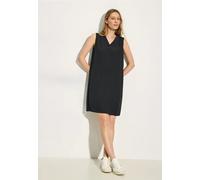 Sommerkleid CECIL, Damen, Gr. XL (44), US-Größen, schwarz, Stoff, 100% Viskose, unifarben, gerade kurz, V-Ausschnitt, Bündchen, Kleider, in Crepe Optik (84716115-XL) schwarz