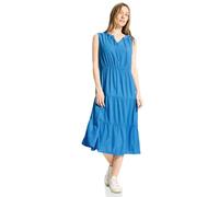 Midikleid CECIL Gr. XL (44), US-Größen, blau (azure blue) Damen Kleider Freizeitkleider mit Volant (20318713-XL)
