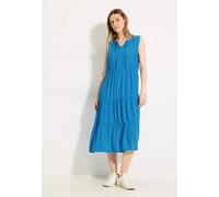 Midikleid CECIL Gr. XL (44), US-Größen, blau (azure blue) Damen Kleider Freizeitkleider mit Volant (20318713-XL)