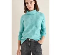 Cecil Damen Struktur Rollkragenpullover in Blau, Gr: M