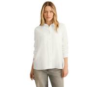 Hemdbluse CECIL, Damen, Gr. XL (44), weiß (vanilleweiß), Web, Obermaterial: 56% Viskose, 43% Polyester, 1% Elasthan, unifarben, Strukturmuster, casual, regular fit taillenbedeckt, Langarm Manschette, 
