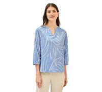 CECIL Damen B345830 Strukturbluse mit Muster, Deep Pastel Blue, XXL