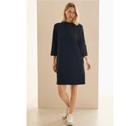 Cecil Damen Strukturkleid in Unifarbe in Blau, Gr: XXL