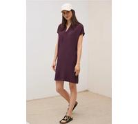 Blusenkleid CECIL, Damen, Gr. XS (36), US-Größen, rot (mulberry rot), Stoff, 88% Viskose, 12% Polyamid, unifarben, comfort fit normal, V-Ausschnitt, abgesteppt, Kleider, im Hemdblusen-Style (49487833-