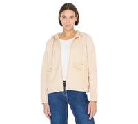 Sweatjacke CECIL, Damen, Gr. L (42), desert beige melange, Sweatware, 100% Baumwolle, unifarben, normal normal, ohne Ausschnitt, Bündchen, Sweatjacken Sweatjacke, mit Strukturmix (21536024-L) desert b