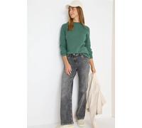 CECIL Damen 3015715 Strukturmix Pullover, Jewel Green Melange, XL