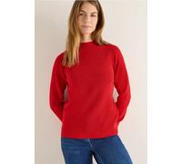 Strickpullover CECIL, Damen, Gr. M (40), fiery rot, Web, 100% Baumwolle, unifarben, comfort fit normal, Rundhals, abgesteppt, Pullover, aus reiner Baumwolle (51576620-M) fiery rot