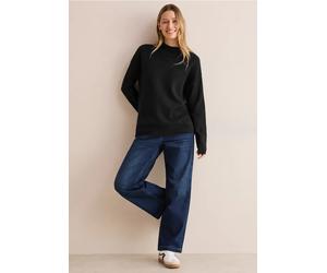 Cecil Damen Strukturmix Pullover in Schwarz, Gr: S