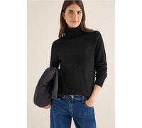 Cecil Damen Strukturmix Pullover in Schwarz, Gr: XXL