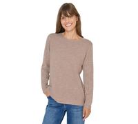 Strickpullover CECIL, Damen, Gr. S (38), beige (heather taupe melange), Web, 60% Baumwolle, 40% Polyester, unifarben, comfort fit normal, Rundhals, normaler Saum, Pullover Strickpullover, mit Rundhals