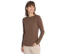 Strickpullover CECIL, Damen, Gr. L (42), light macchiato braun melange, Web, 60% Baumwolle, 40% Viskose, unifarben, comfort fit normal, U-Boot-Ausschnitt, Bündchen, Pullover Strickpullover, im soften 