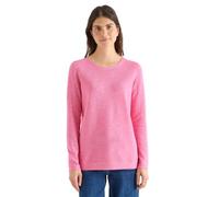 Rundhalspullover CECIL, Damen, Gr. XL (44), heather schwarz blossom melange, Strick, Obermaterial: 60% Baumwolle, 40% Polyester, meliert, regular fit normal, Rundhals, gerader Abschluss, Pullover Rund