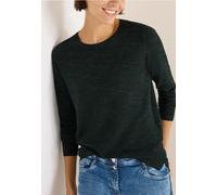 Strickpullover CECIL, Damen, Gr. XXL (46), ink grün heather melange, Web, 60% Baumwolle, 40% Polyester, unifarben, normal normal, Rundhals, abgesteppt, Pullover, mit Rundhalsausschnitt (92188647-XXL)