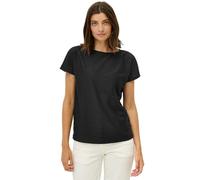 CECIL Damen 3226755 Strukturshirt in Unifarbe, Schwarz, XS