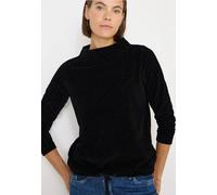 Cecil Damen Strukturshirt mit Funnelneck in Schwarz, Gr: XL