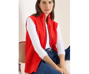 Cecil Damen Strukturweste mit Zipper in Orange, Gr: M