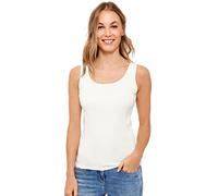 CECIL Damen Style Linda Basic Top Baumwolle, Vanilla White, S