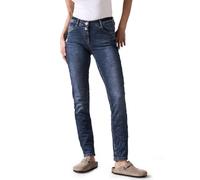 CECIL Damen Style Scarlett 2-Knopf 59 Jeans Casual Fit, Mid Blue Wash, 34W / 32L