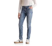 Comfort-fit-Jeans CECIL, Damen, Gr. 34, Länge 30, blau (authentic used wash), Jeans, 69% Baumwolle, 29% Polyester, 2% Elasthan, unifarben, casual, lang, Jeans, Middle Waist (69170327-34) authentic use