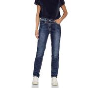 CECIL Damen Style Toronto Straight 1-Knopf 59 Jeans Slim Fit, Mid Blue Wash, 26W / 28L