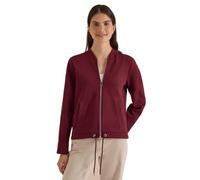 Sweatjacke CECIL, Damen, Gr. 3XL (48), rot (rot wine), Sweatware, 78% Baumwolle, 18% Polyester, 4% Elasthan, unifarben, comfort fit normal, Rundhals, Bündchen, Sweatjacken Sweatjacke, mit Tunnelzug am