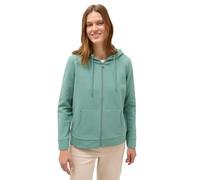 Sweatjacke CECIL, Damen, Gr. XL (44), grün (jewel grün), Sweatware, 80% Baumwolle, 17% Polyester, 3% Elasthan, unifarben, comfort fit normal, ohne Ausschnitt, Bündchen, Sweatjacken, mit Kapuze (144350