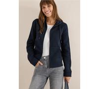 Cecil Damen Sweatjacke mit Zopfmuster in Blau, Gr: M