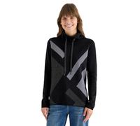 Cecil Damen Sweatshirt mit Glitzer in Schwarz, Gr: XXL