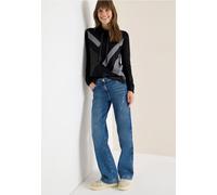 Cecil Damen Sweatshirt mit Glitzer in Schwarz, Gr: L