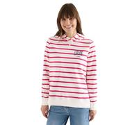 Cecil Damen Sweatshirt mit Kapuze und Chestprint in Pink, Gr: XL