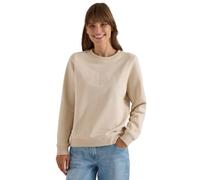 Sweatshirt CECIL, Damen, Gr. XXL (46), beige (pearl beige), Sweatware, 100% Baumwolle, unifarben, normal, Rundhals, elastischer Bund, Sweatshirts Sweatshirt, aus reiner Baumwolle (78339865-XXL) pearl