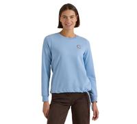 CECIL - Sweatshirt mit Rundhals und Tunnelzug easy blue - Gr. - S