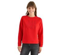 Sweatshirt CECIL, Damen, Gr. L (42), pumkin orange, Web, 54% Polyester, 46% Baumwolle, unifarben, normal, Rundhals, elastischer Bund, Sweatshirts Sweatshirt, Mit Stickerei (89709662-L) pumkin orange