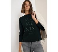 Cecil Damen Sweatshirt mit Stickerei in Grün, Gr: XL