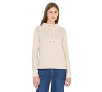 Sweatshirt CECIL, Damen, Gr. L (42), pearl beige, Web, 86% Baumwolle, 9% Polyester, 5% Elasthan, unifarben, normal, hoch geschlossener Ausschnitt, elastischer Bund, Sweatshirts Sweatshirt (26837605-L)