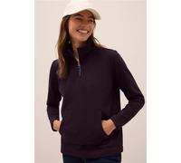 Sweatshirt CECIL, Damen, Gr. XXL46, rot (eggplant rot), Web, 80% Baumwolle, 20% Polyester, unifarben, normal, hoch geschlossener Ausschnitt, abgesteppt, Sweatshirts, im soften Baumwoll-Mix (63040246-X