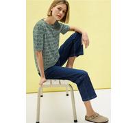 Cecil Damen T-Shirt im Ausbrenner-Look in Grün, Gr: XXL