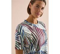 Cecil Damen T-Shirt im Ausbrenner-Look mit Print in Grün, Gr: XS