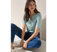 Cecil Damen T-Shirt im Tunika-Look in Grün, Gr: XL