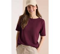 Cecil Damen T-Shirt in Seersucker-Qualität in Rot, Gr: M