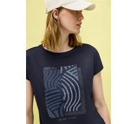 Cecil Damen T-Shirt mit Artwork in Blau, Gr: XXL