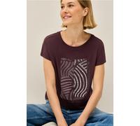 Cecil Damen T-Shirt mit Artwork in Rot, Gr: M